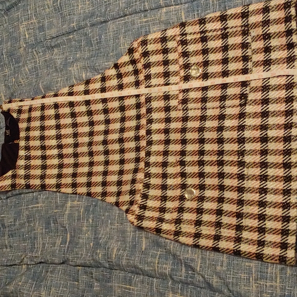 Zara Tweed Plaid Pinafore Dress - Picture 10 of 12